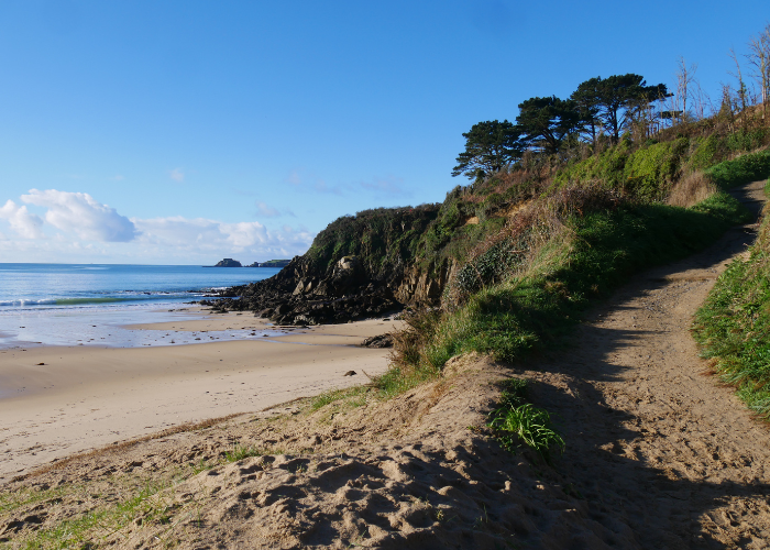 Plage de Porsmilin, départs des randonnées Terre d'écume